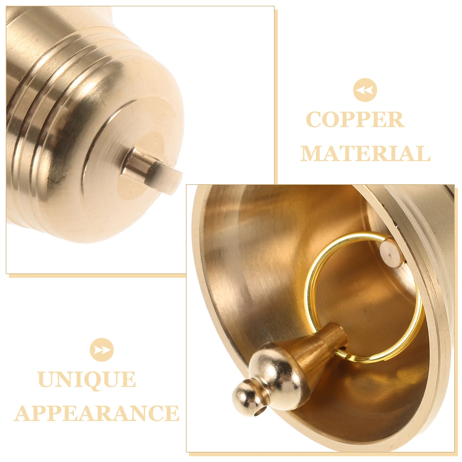 Brass Hanging Bell Pendant Vintage Retro Crafts Bell Golden Metal Ornament Copper Pendant Dog Collar DIY Home Wedding Decoration