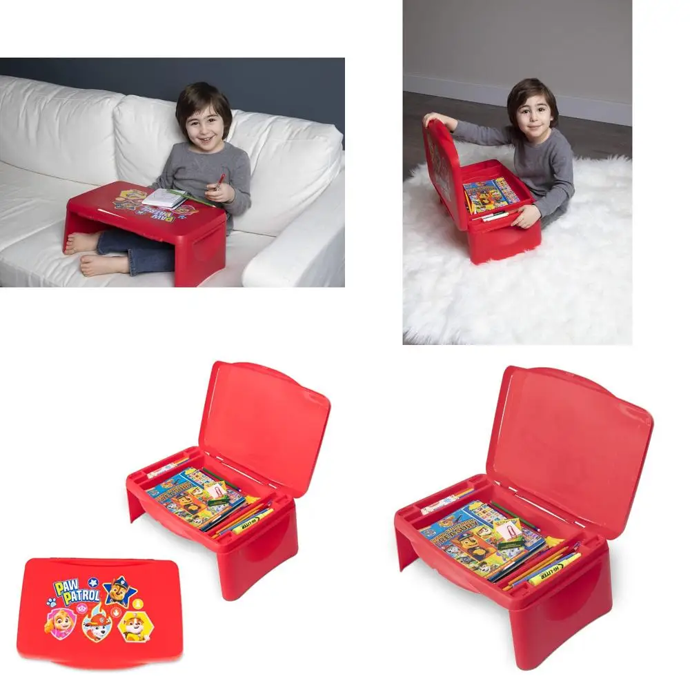 

Portable Folding Lap Desk with Storage Lid - Ideal for Writing, Reading, and Schoolwork at Home or on the Go