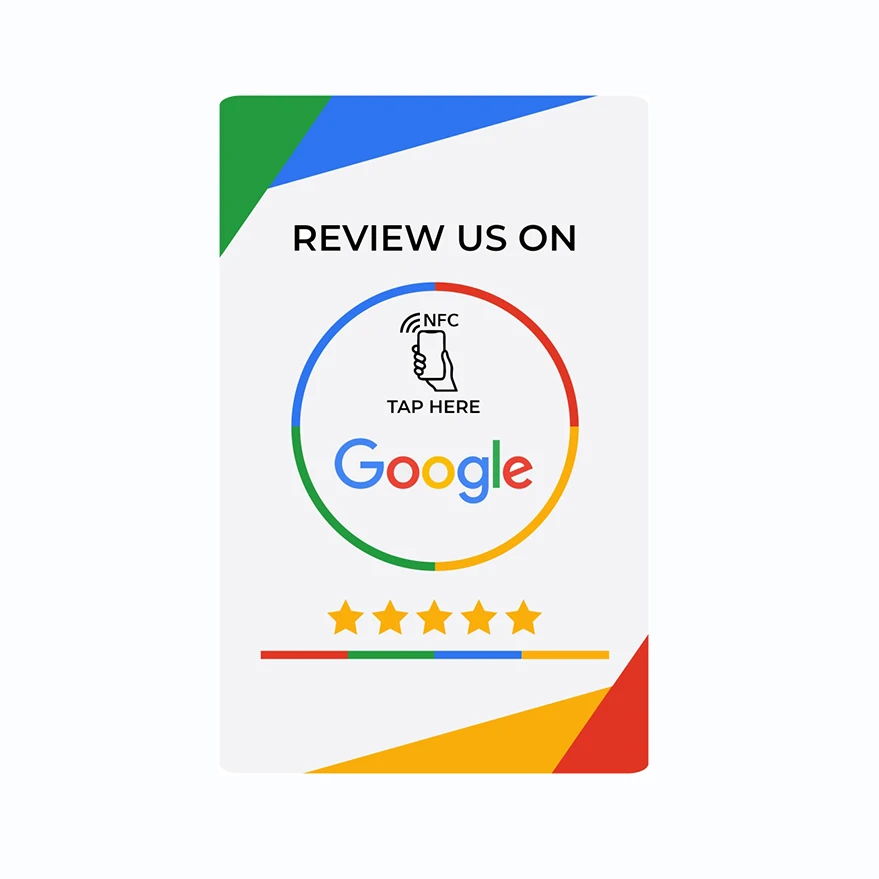 NFC Chip Google Social Media Review Plastic Business Tap Card