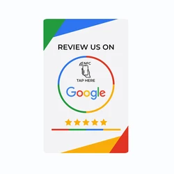 Puce NDavid Google Social Media Review Carte de robinet d'affaires en plastique