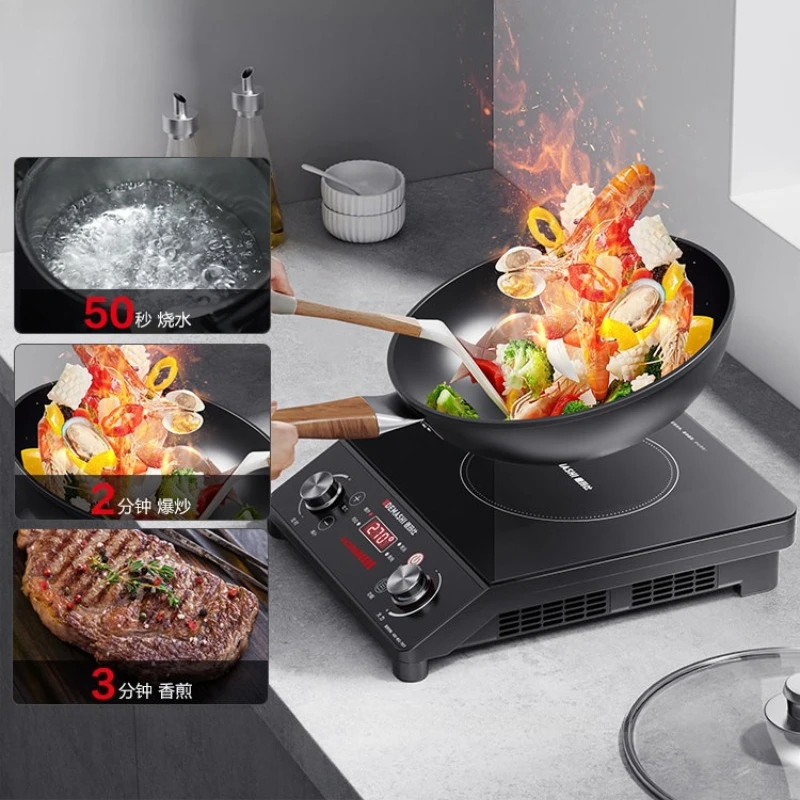 

Индукционная плита 3500 Вт высокой мощности для коммерческого и домашнего использования, плоская и вогнутая, для столовых и приготовления стир-фрай