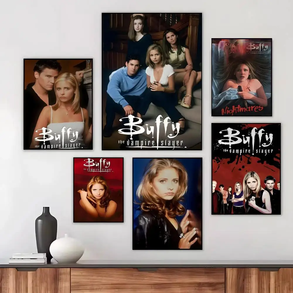 TV B-Buffy The V-Vampire S-Slayer Poster Wall Art Printed Decor Sticker Stylish Home Gift for Living Room Bedroom Corridor Cafe