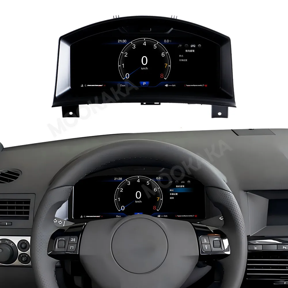 12.8 "شاشة العنقودية الرقمية لأوبل أسترا H 2004-2010 زافيرا B 2005-2014 الظاهري قمرة القيادة سرعة متر لوحة سيارة أداة #2
