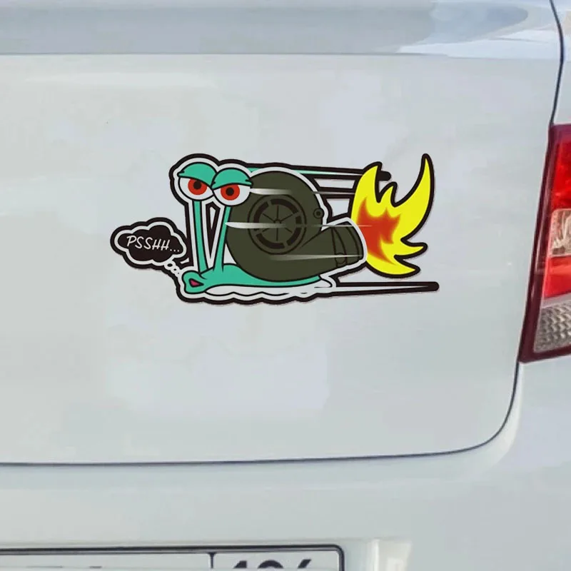 Rocket Turbo Snail Vinyl Car Sticker Funny Speed Meme Decal Auto Motorcycle Exterior Mod Accessories Sticker