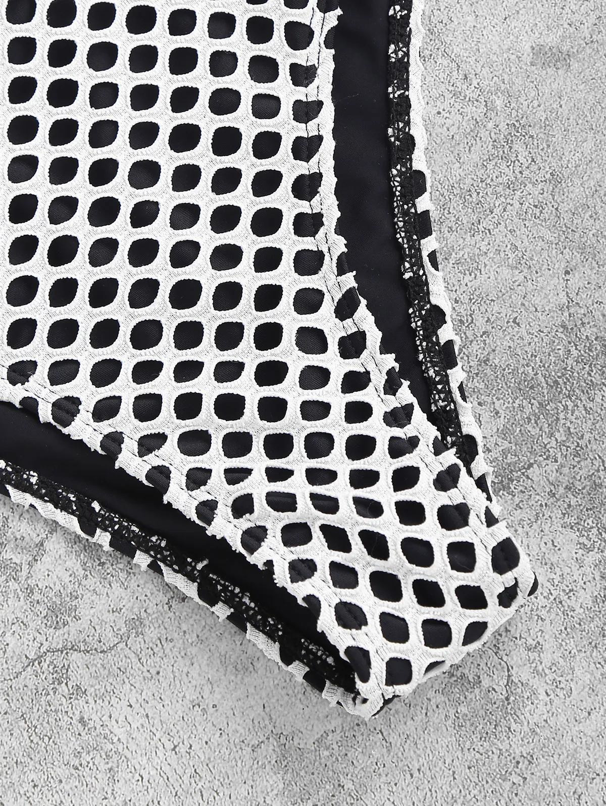 ZAFUL women's swimsuit Fishnet Openwork Cheeky Cami Tankini Swimwear