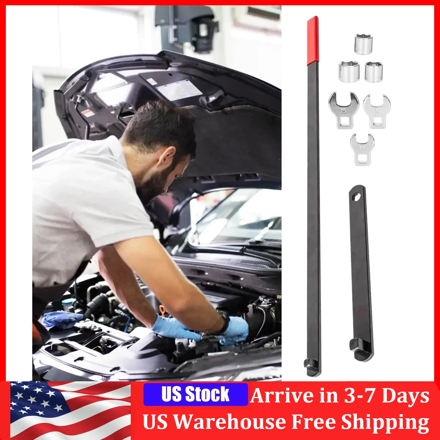 

Универсальный ключ для регулировки ремня ГРМ, набор из 8 предметов, инструмент для ремонта автомобилей, прочные аксессуары для ремонта