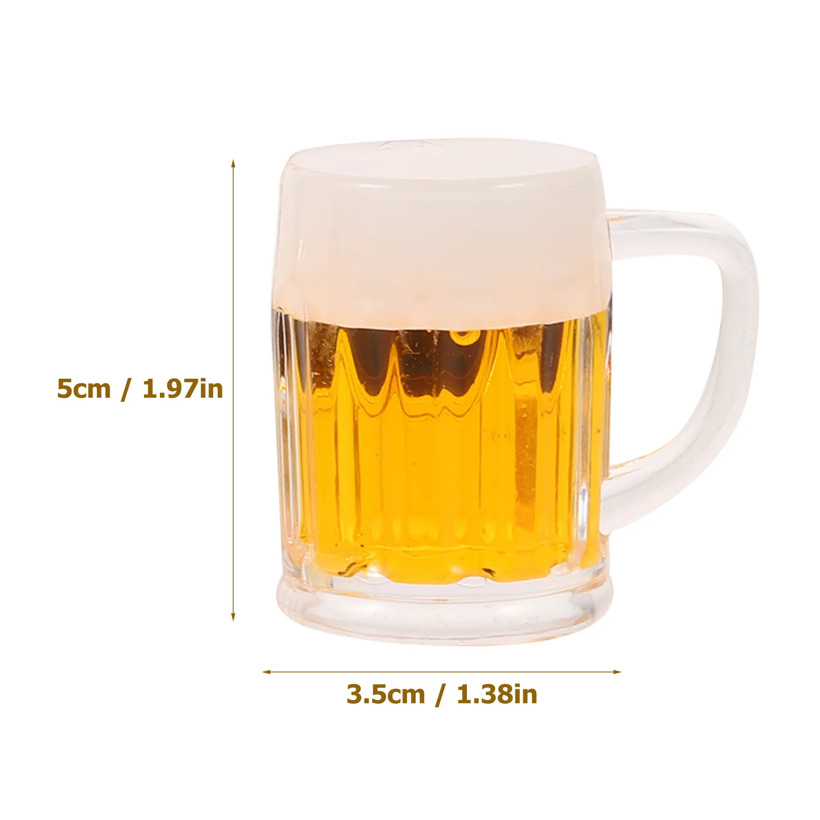 3 Pcs Simulation Beer Plastic Mug Decor Glass Craft Fake Bulk Unique Small Faux Model Imitation Food Keychains Cup Man