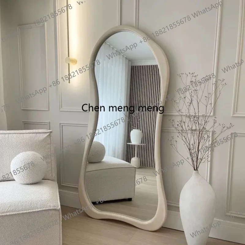 

Light luxury full body, floor, full-length mirror household, bedroom special-shaped mirror