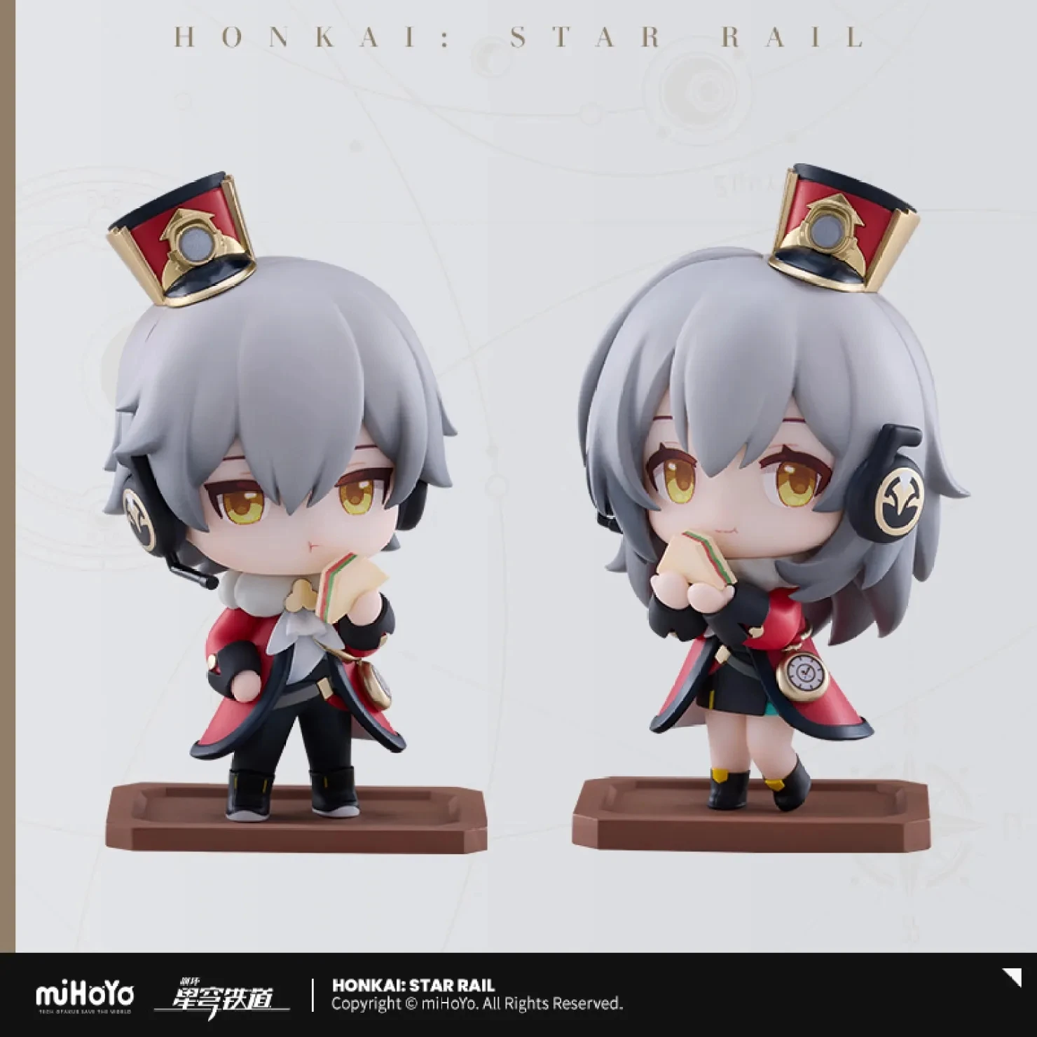 Game Cosplay Honkai Star Rail Train Tea Party Theme Cartoon Figure Danheng Welt Himeko March 7th Statue Anime Accessories Gift