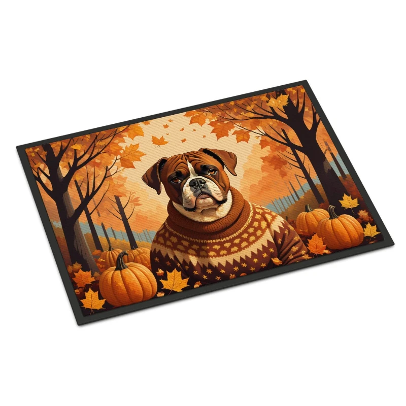 

Boxer Dog Door Mat Indoor Outdoor - Non-Slip Durable Easy to Clean Washable Entry Rug Perfect Housewarming & Wedding Gift