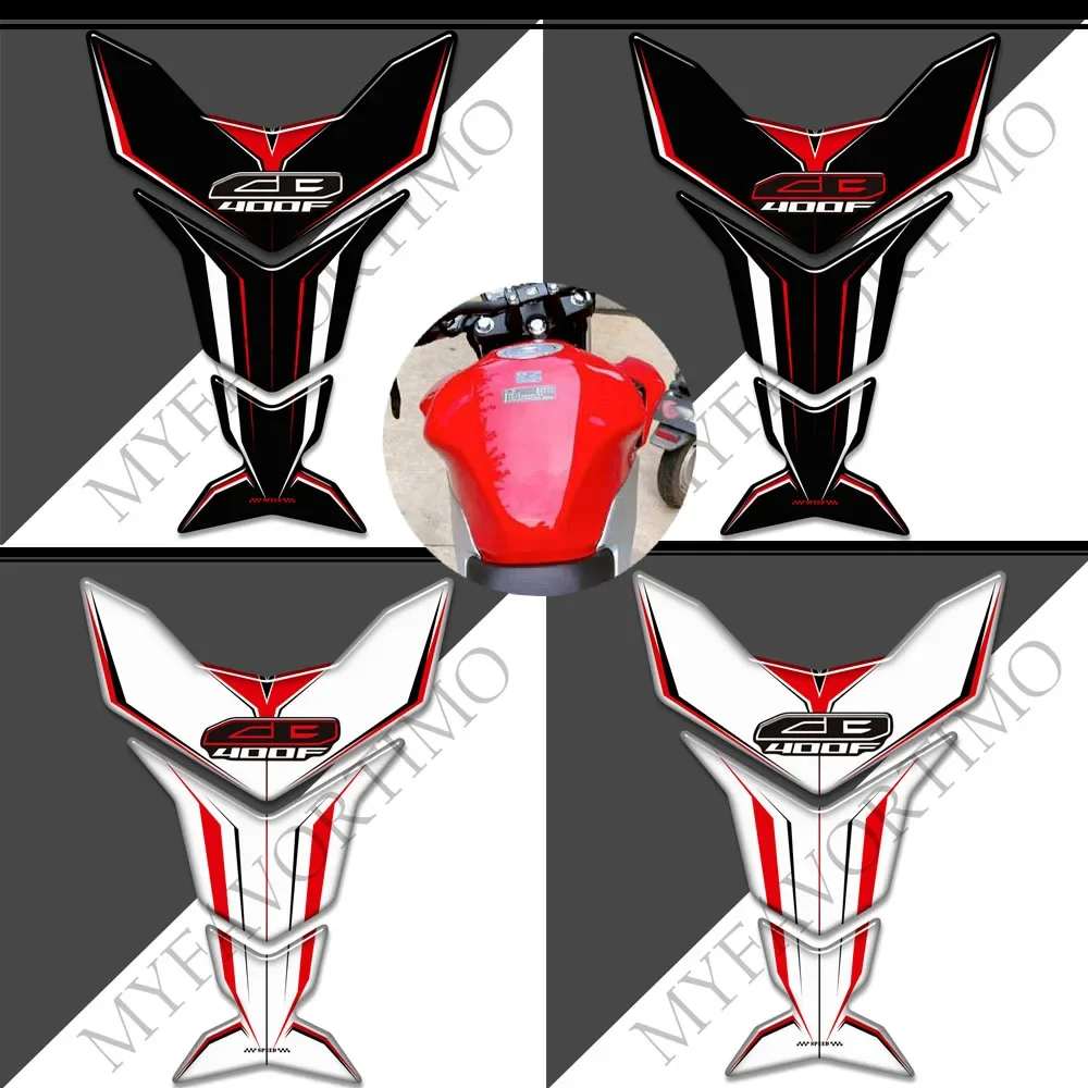 3D Tank Pad Sticker For Honda CB400F CB 400F 400 F Fairing Upper Body Shell Decoration Decal Stickers Motorcycle Gas Knee