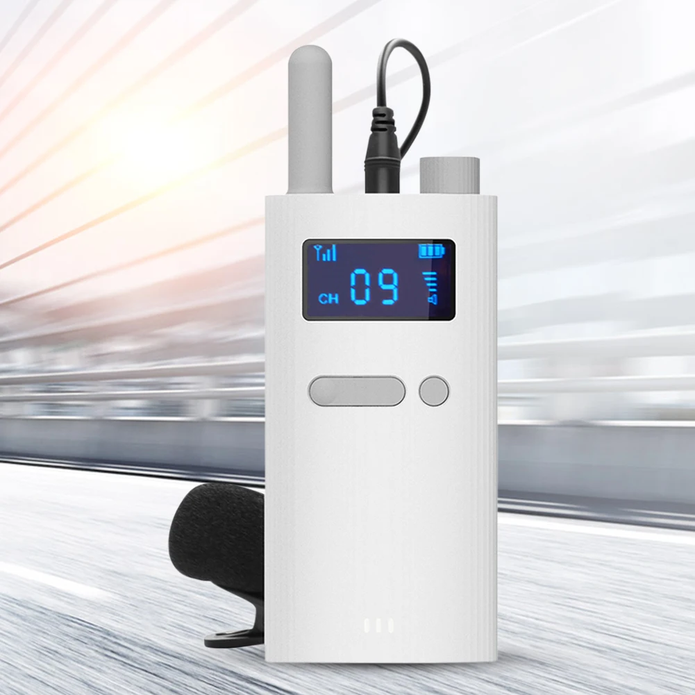 

2.4G Audio Microphone Type-C Charging 1000mAh Teach Microphone Receiver Transmitter One-way 35 Channels for Loudspeaker Teaching