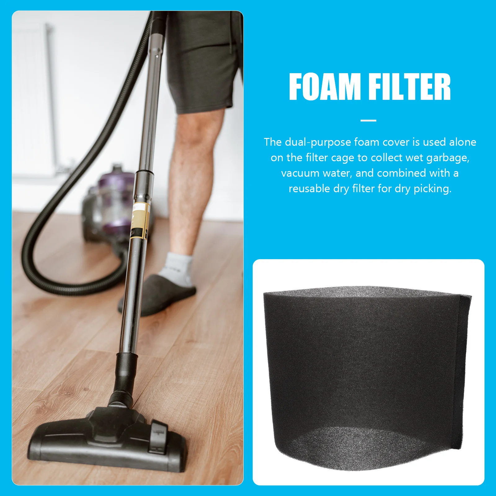 

Vacuum Cleaner Filter Net Compatible for Vf2001 Reusable Washable Dry Wet Vacuum Filter Replacement Dust Collector Strainer