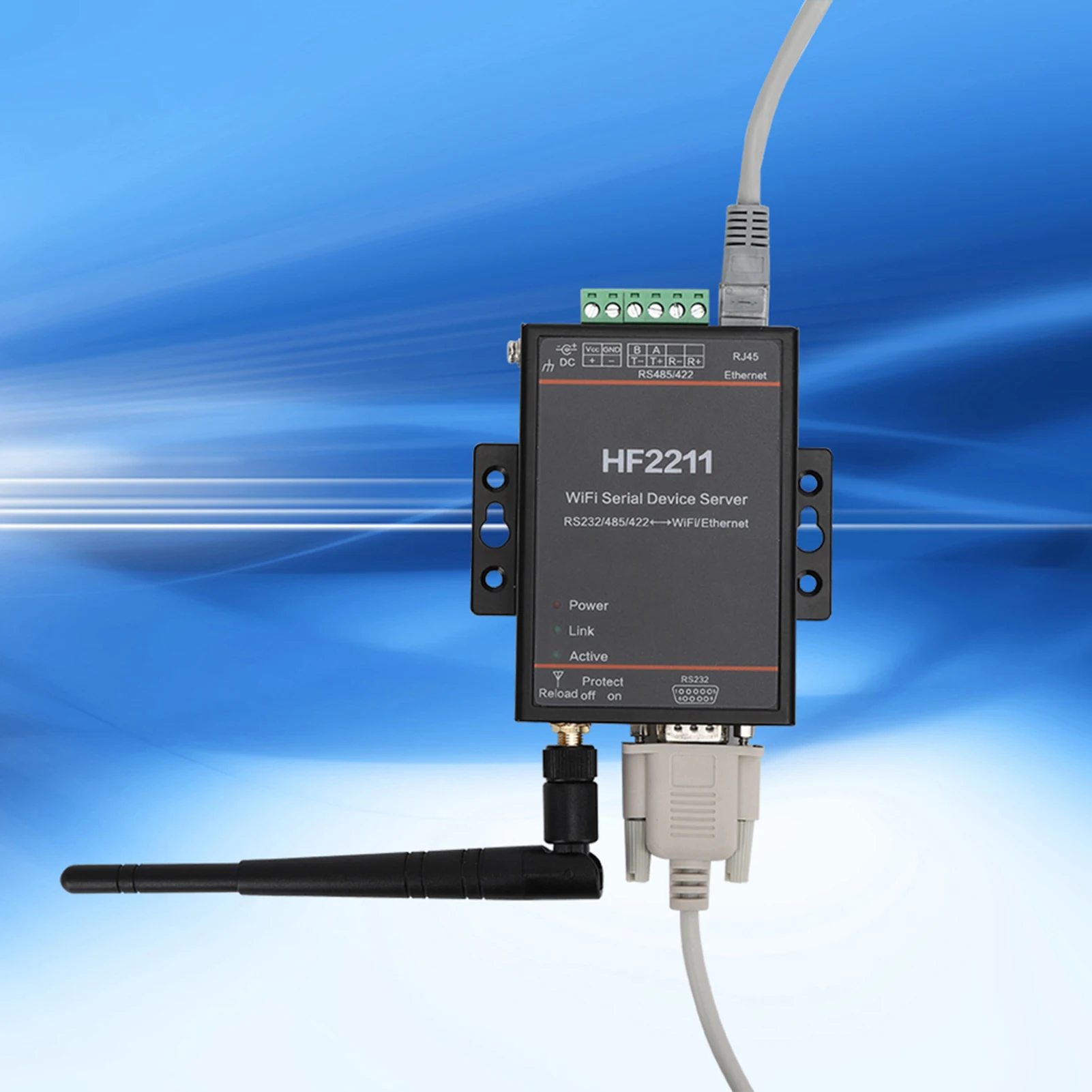 Server seriale HF2211 RS232/485/422 a WIFI e Ethernet DTU Comunicazione di rete Modulo convertitore Ethernet 5-36VDC HF2211