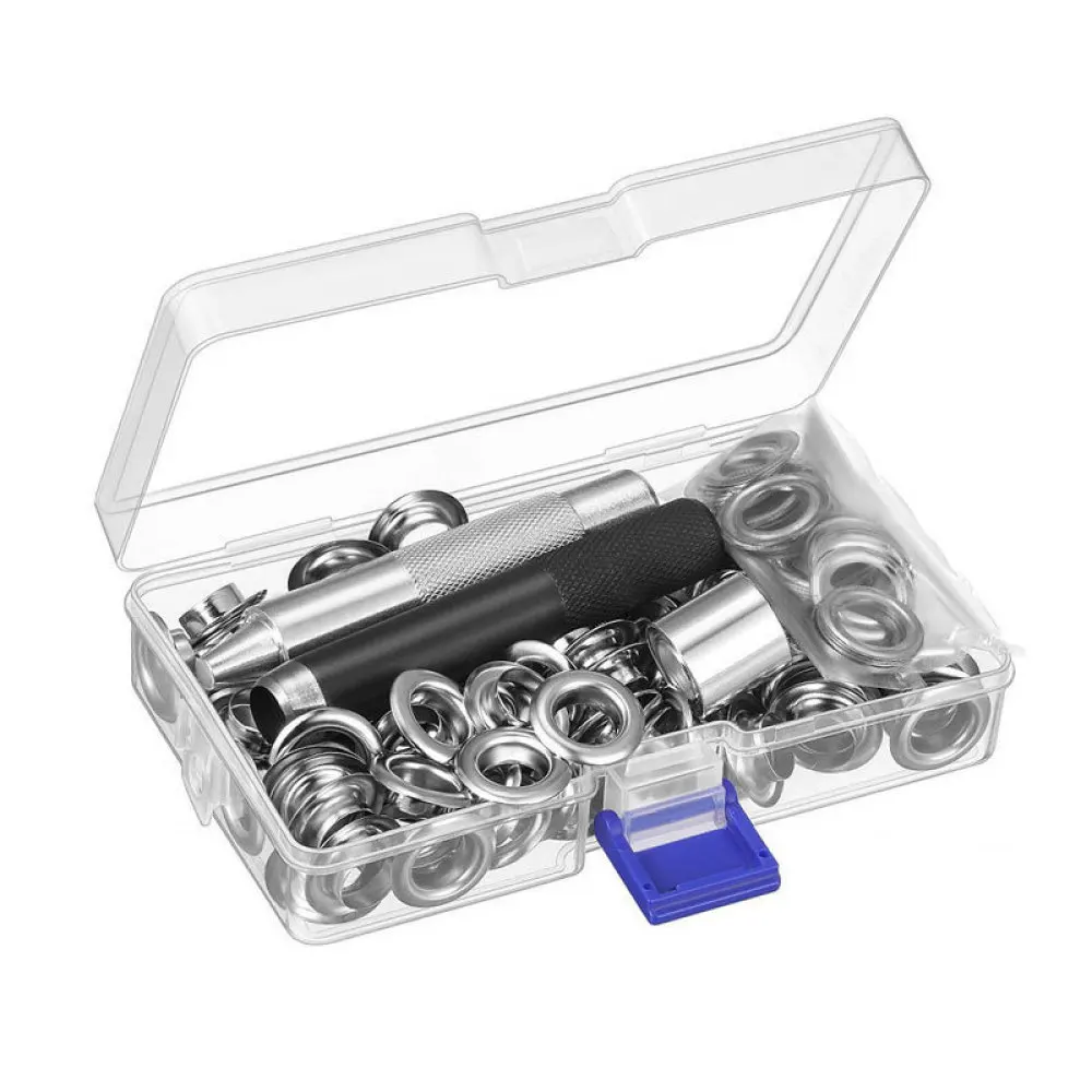 Eyelet Installer Punch Tool Kit Grommet Setting Machine Hole Puncher For Leather Canvas Fabric Clothes Shoes Belts Tarpaulin