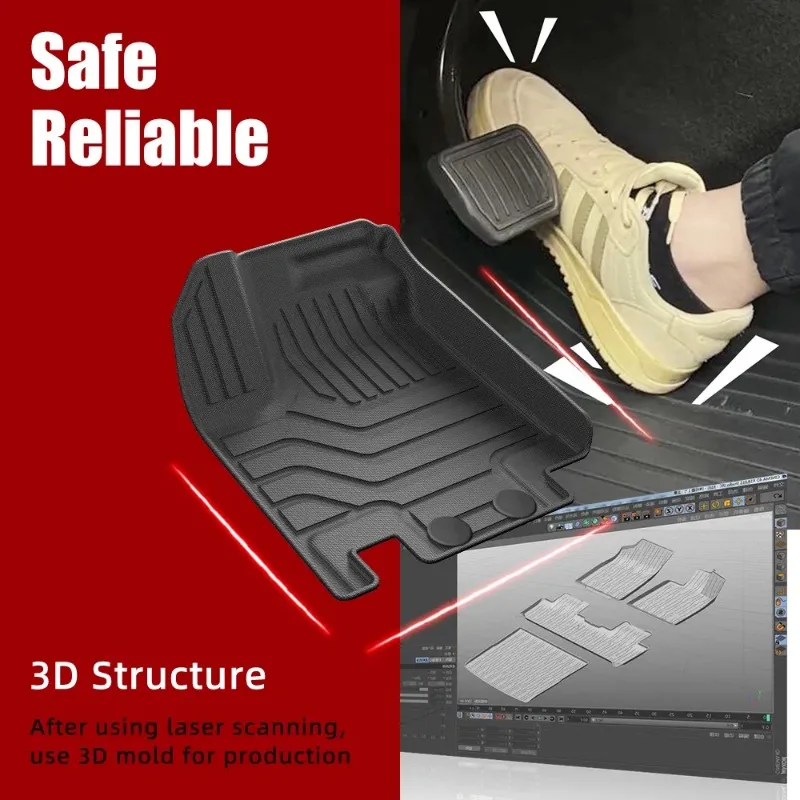 New Arrivals Car Floor Mats For Nissan Pathfinder 2024 SUV Custom Fit All-Weather TPE Liners Waterproof & Anti-Slip Interior