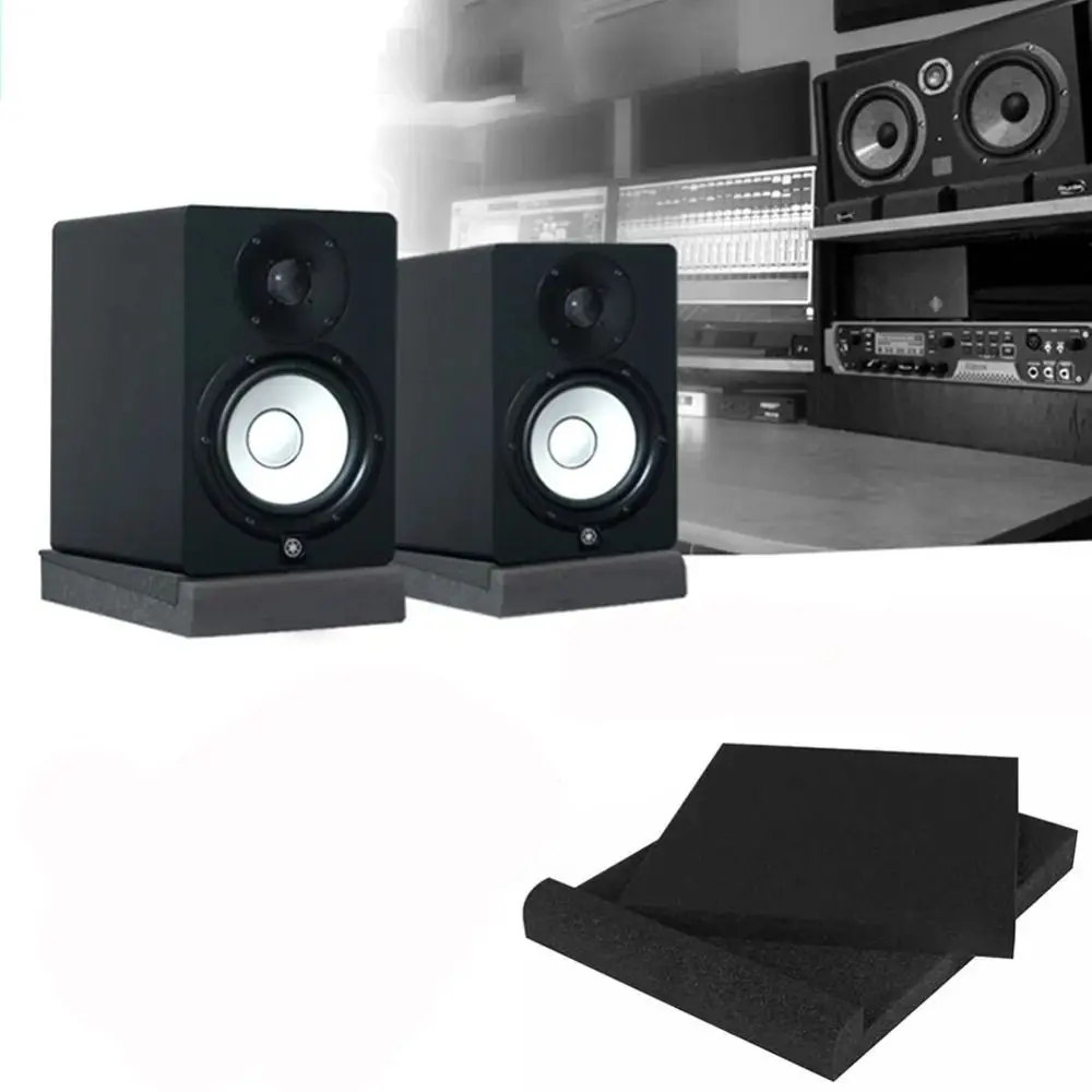 Shockproof Studio Monitor Isolation Pads Acoustic Foam Black Sound Reinforcement Cushion Soundproof High Density
