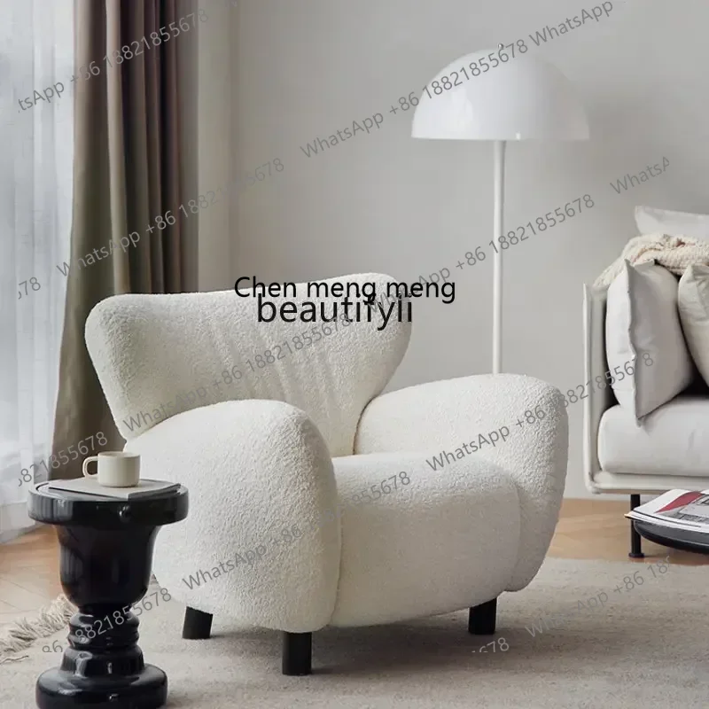 new  Mermaid Couch Nordic Style Vintage Beech Bedroom Living Room Leisure Chair Single-Seat Sofa Chair Couch ss 8617