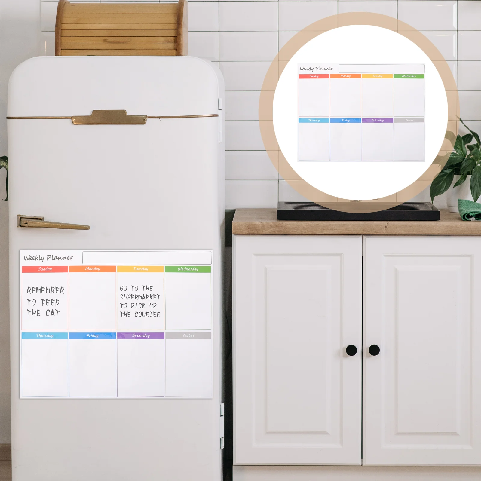 Kalender Maandelijkse Planner Koelkastmagneten Magnetisch whiteboard voor droge uitwisbare kracht