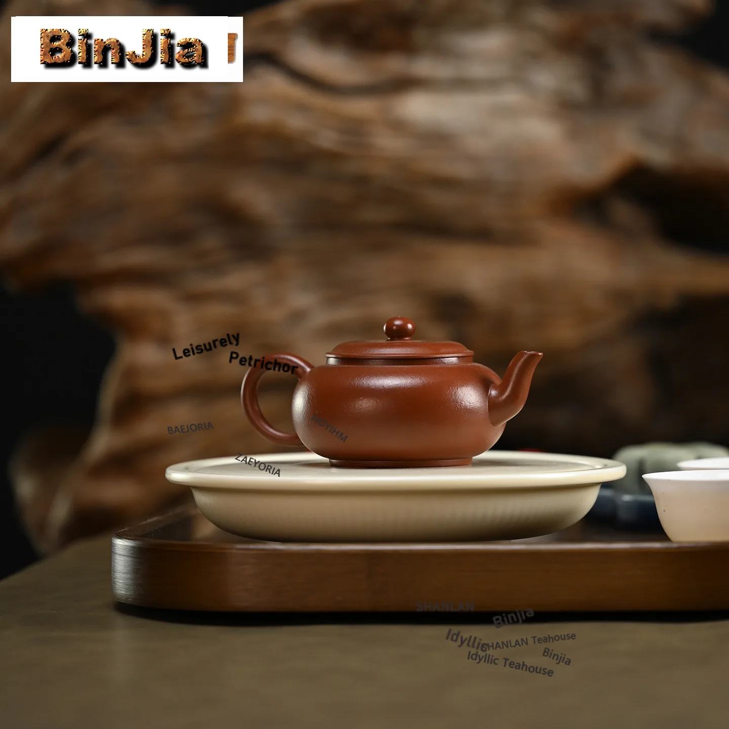 BAEJORIA 130ml Elegant Yixing Purple Clay Teapots Handmade Low Palace Lantern Pot Raw Ore Zhu Mud Kettle Chinese Zisha Tea Set