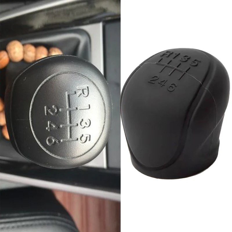 Car Silicone Gear Shift Knob Cover Gear Shift Non-Slip Grip Handle Protective Covers Manual 6-speed Car Interior Accessories