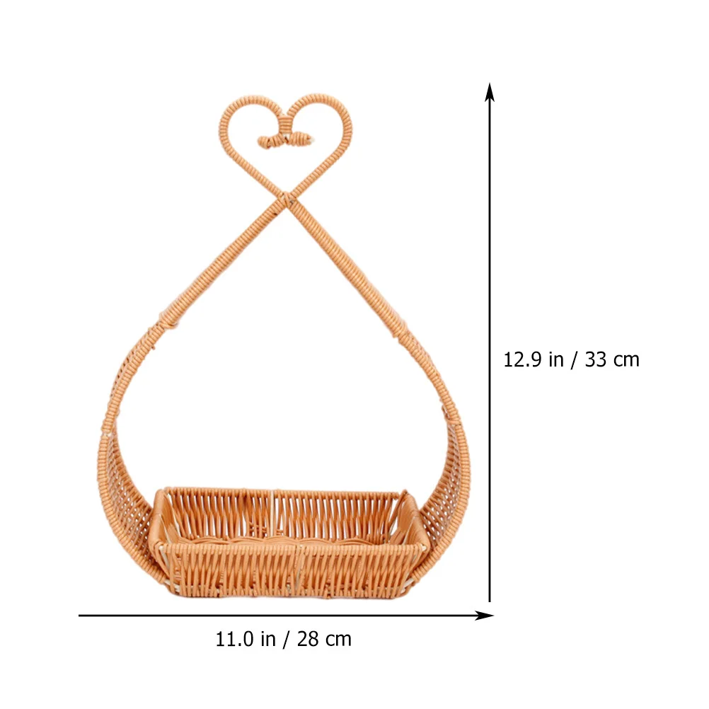 الرجعية الملونة اليدوية سلة فاكهة المواد البلاستيكية عطلة هدية غطاء صندوق تصميم حواف ناعمة سلة التخزين المحمولة