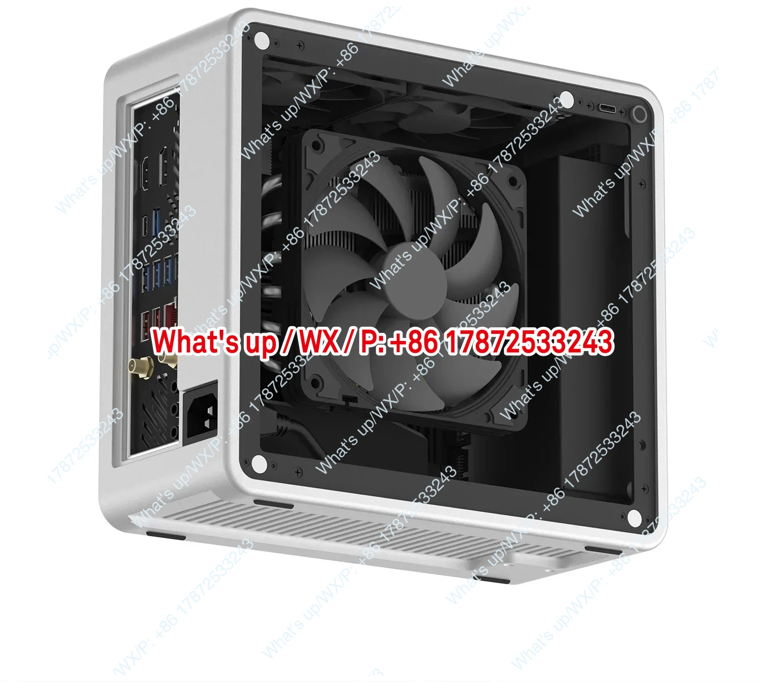 MQ4 core graphics card, all-aluminum alloy unibody ITX chassis, desktop HTPC small desktop chassis