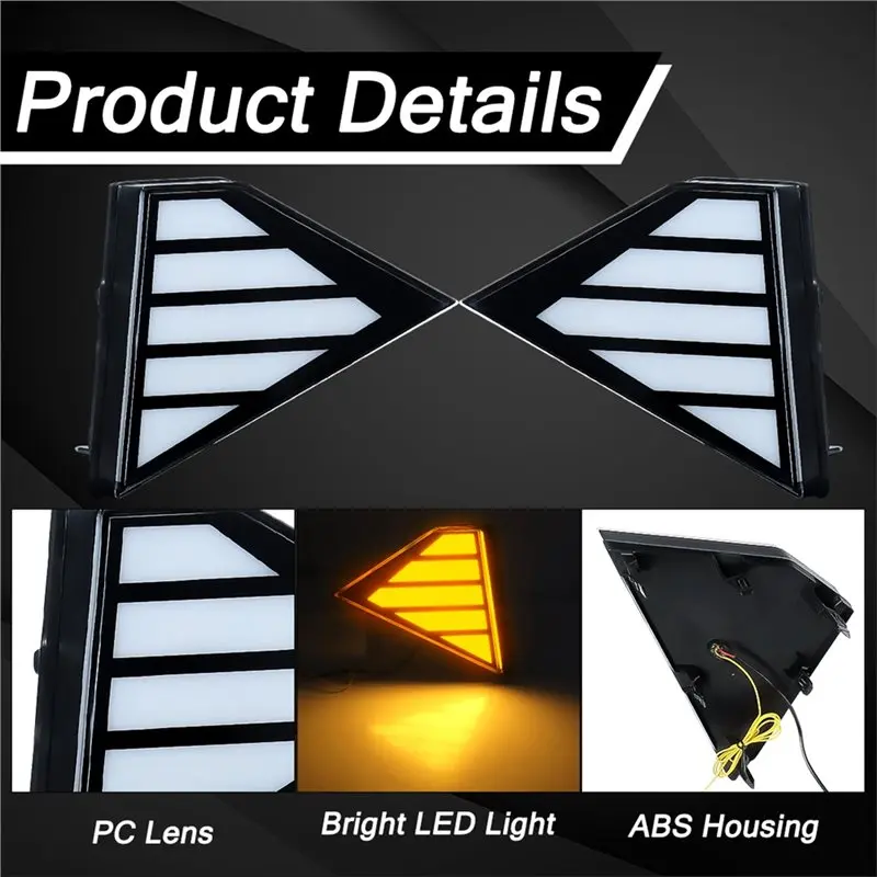 LED Front Bumper Daytime Running Light For Toyota Hilux Travo Prerunner 2026 Turn Signal Light Accessories