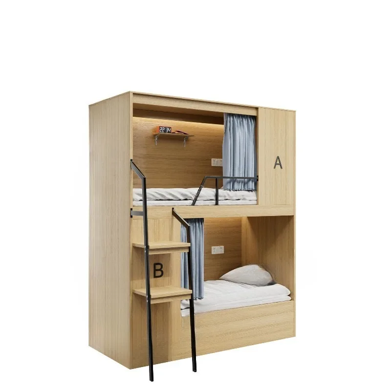 

Капсульная кровать-кабина JC B&B (Гуанчжоу): двухъярусная кровать для студенческого общежития