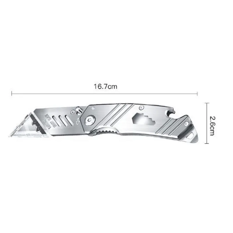 Cuchillo multifunción retráctil profesional 5 en 1, utensilio plegable para papel tapiz, cortador de pelado de ilustraciones, papelería