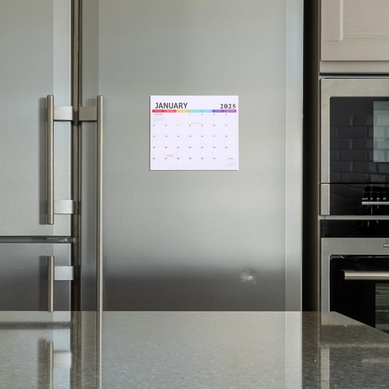 

Magnetic Calendar 2025-2026 Monthly Planner for Fridge Wall Calendars Memo Sections Planning Tables Easy Read Layout Advanced