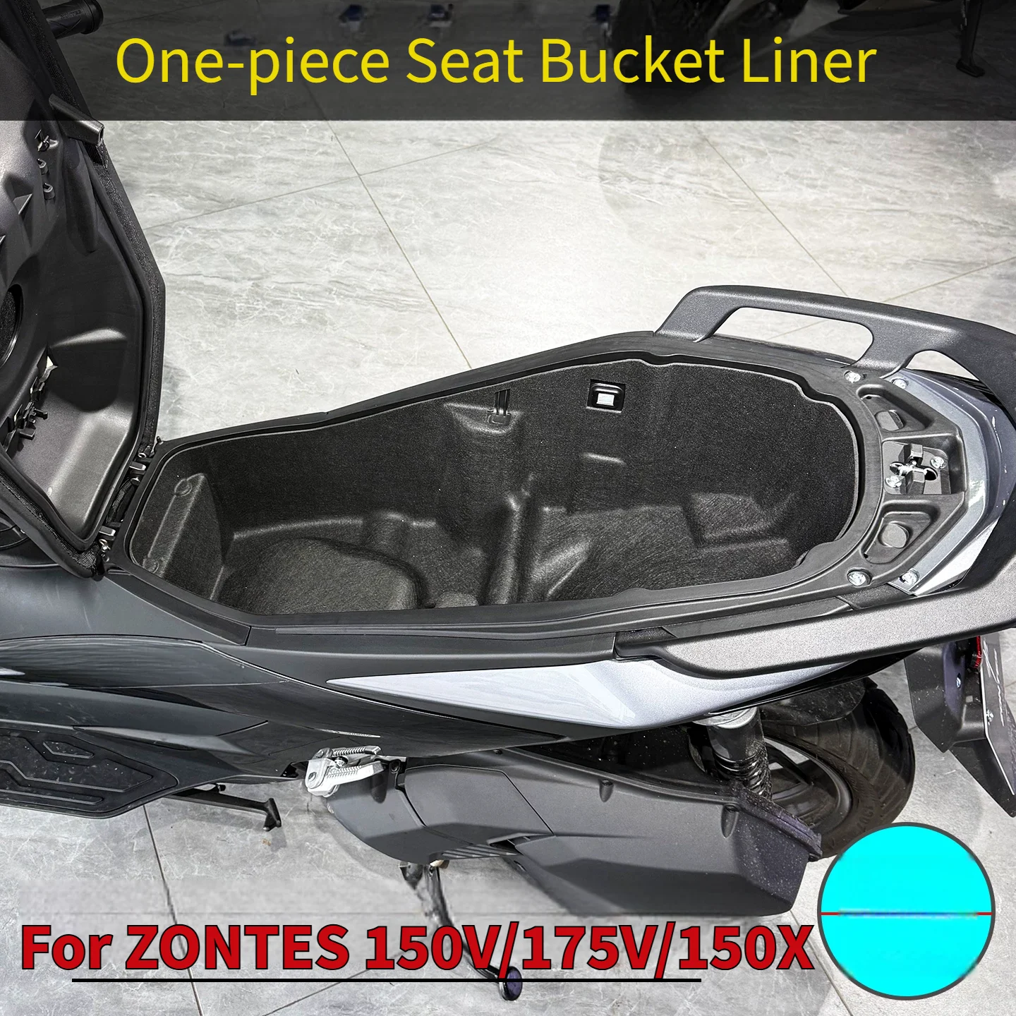 Motorcycle Modified Integrated Seat Bucket Liner Anti Scratch Felt Protection Mat Storage Compartment Cover For ZONTES 175V 150V