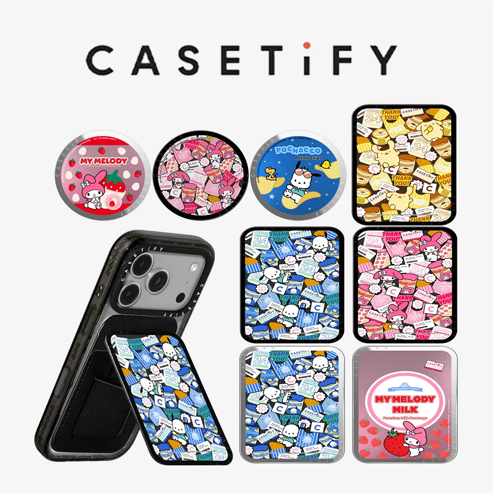 

CASETiFY Co-brand Sanrio Series Magnetic Phone Holder Card Pack for iPhone17 16 15 14 13 12 11 for Samsung S25 S26 A57 A36