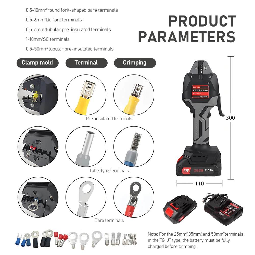 Electric Hydraulic Pliers Handheld Small Vertical Cold Press Pliers Lithium Voltage Line Pliers Wire Terminals Crimping Tool