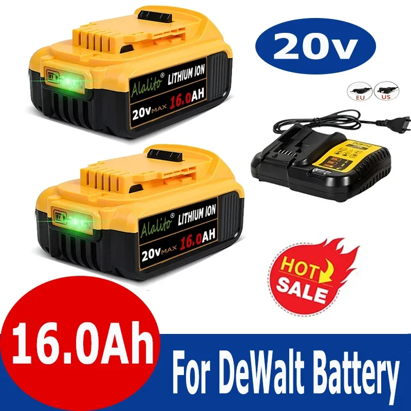 Original 16000mAh large capacity For DeWalt DCB200 DCB184 DCB203 DCB205 Power Tool Batteries 20 Volt Replacement Li-ion Battery