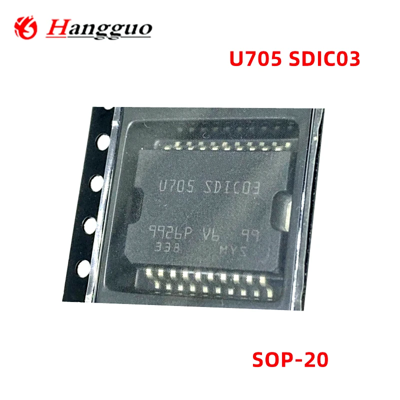 

5PCS/Lot New U705 SDIC03 Automobile computer board idle speed throttle valve drive chip automobile IC