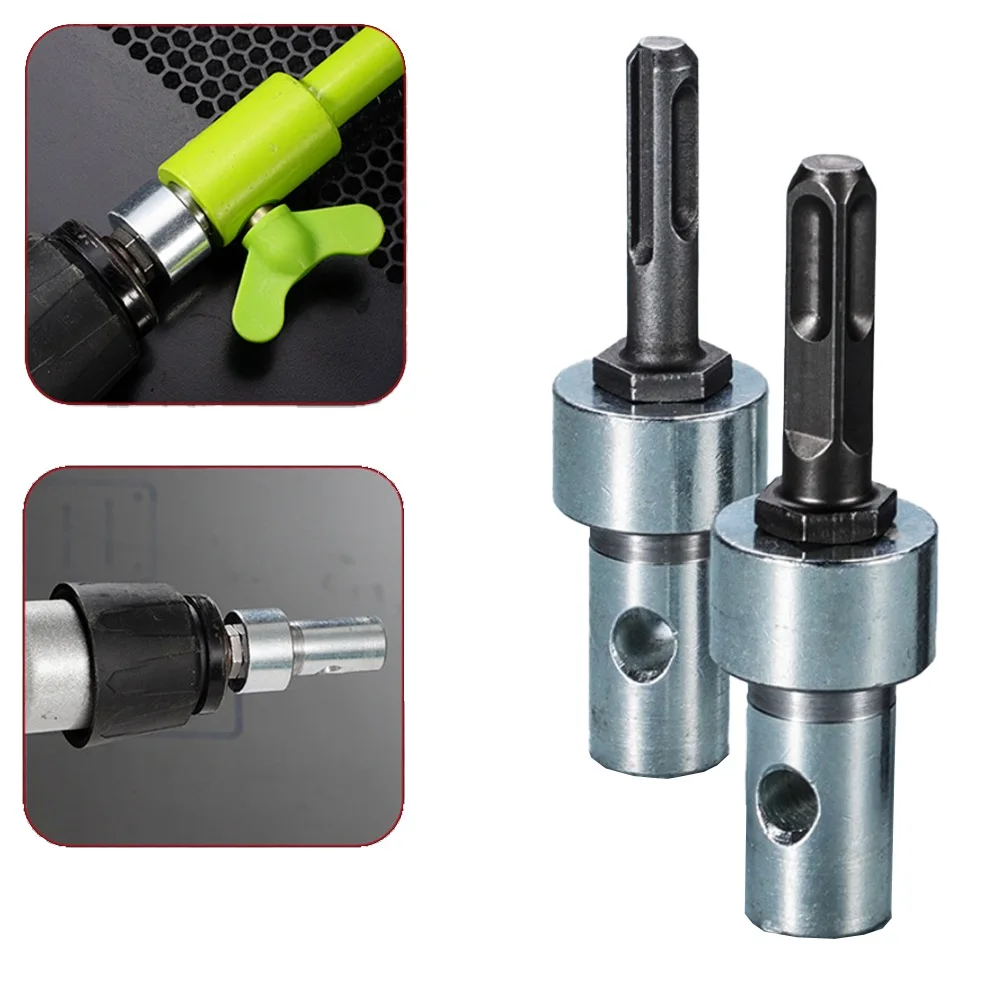 2 Slots Drill Bit Adapter Square Round Shank Adapter SDS Arbor Connector For Electric Hammer Convert To Hole Drill Power Tool