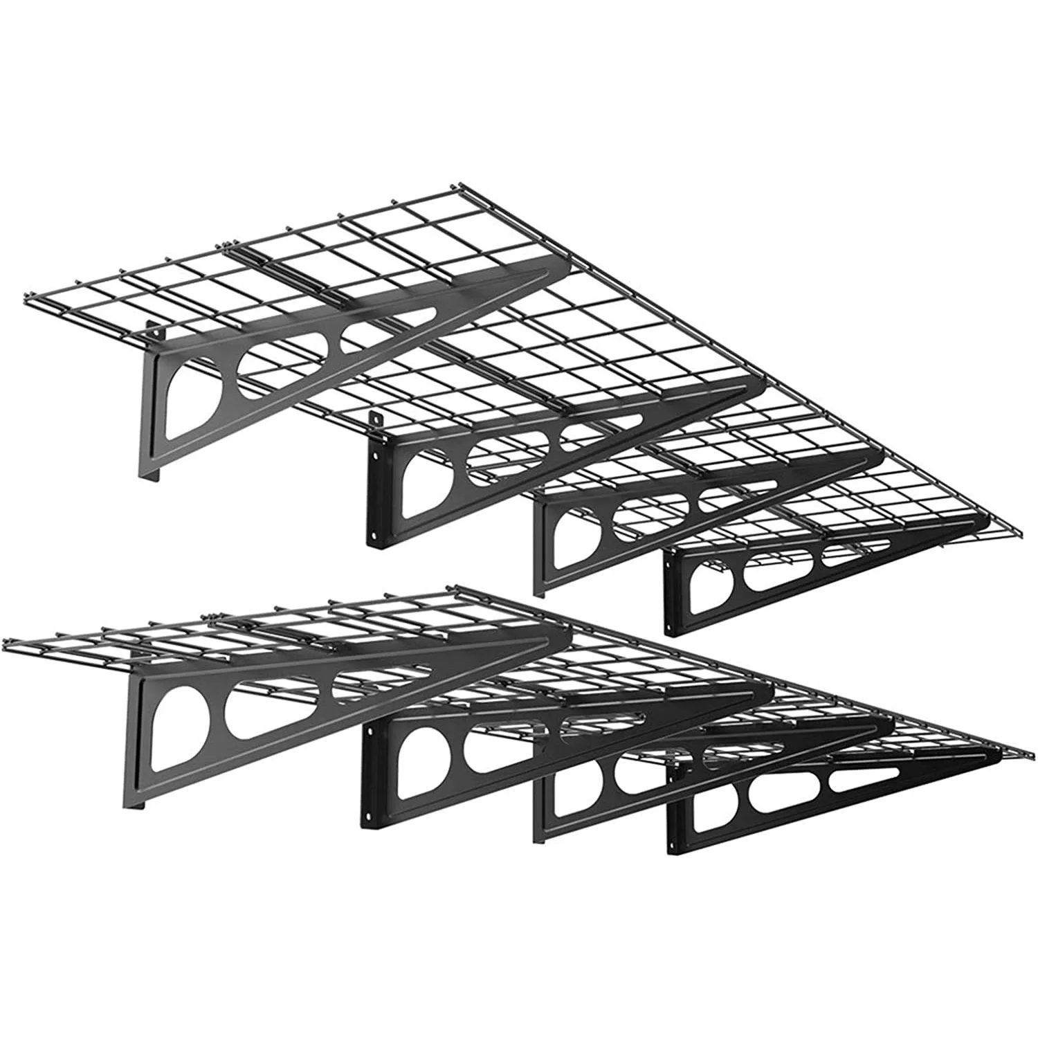 

24-Inch By 72-Inch Floating Metal Wall Shelf Garage Storage Rack for Tools for Garage Use