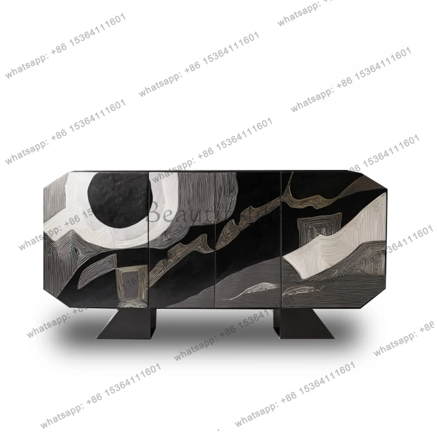 

Italian modern simple entrance cabinet light luxury high-end side cabinet entry foyer decoration living room locker