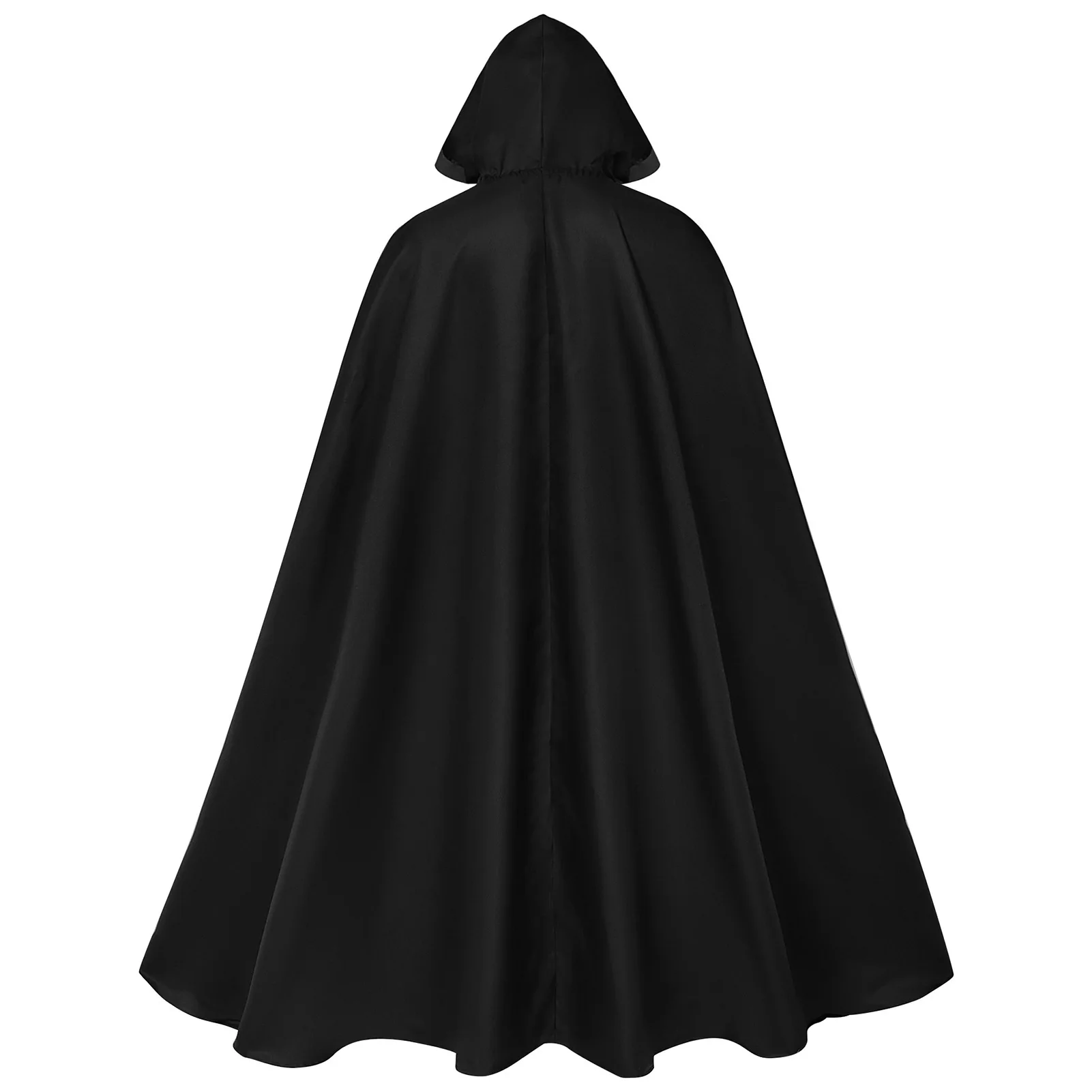 Mittelalterlicher Erwachsenen-Krieger-Umhang mit Kapuze, Unisex, Kontraststreifen, Zauberer-Robe, Halloween-Party, Festival, Cosplay-Kostüm 2026 – Detail 19