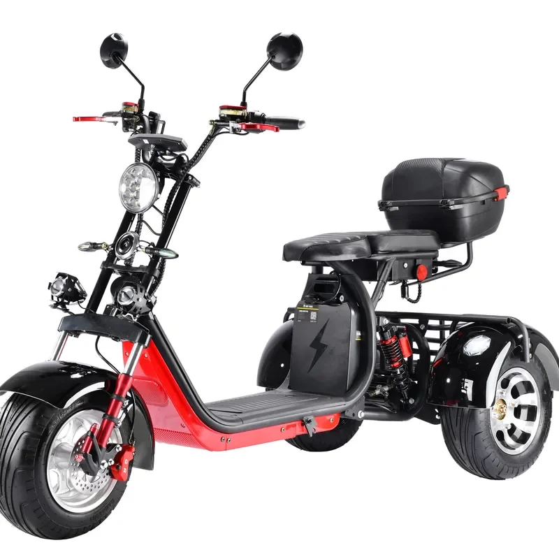 STROVAN High Quality Model CP-3.0 Single Bar Electric Tricycles 2000W 12AH/20AH/40AH Double Battery Citycoco Adults