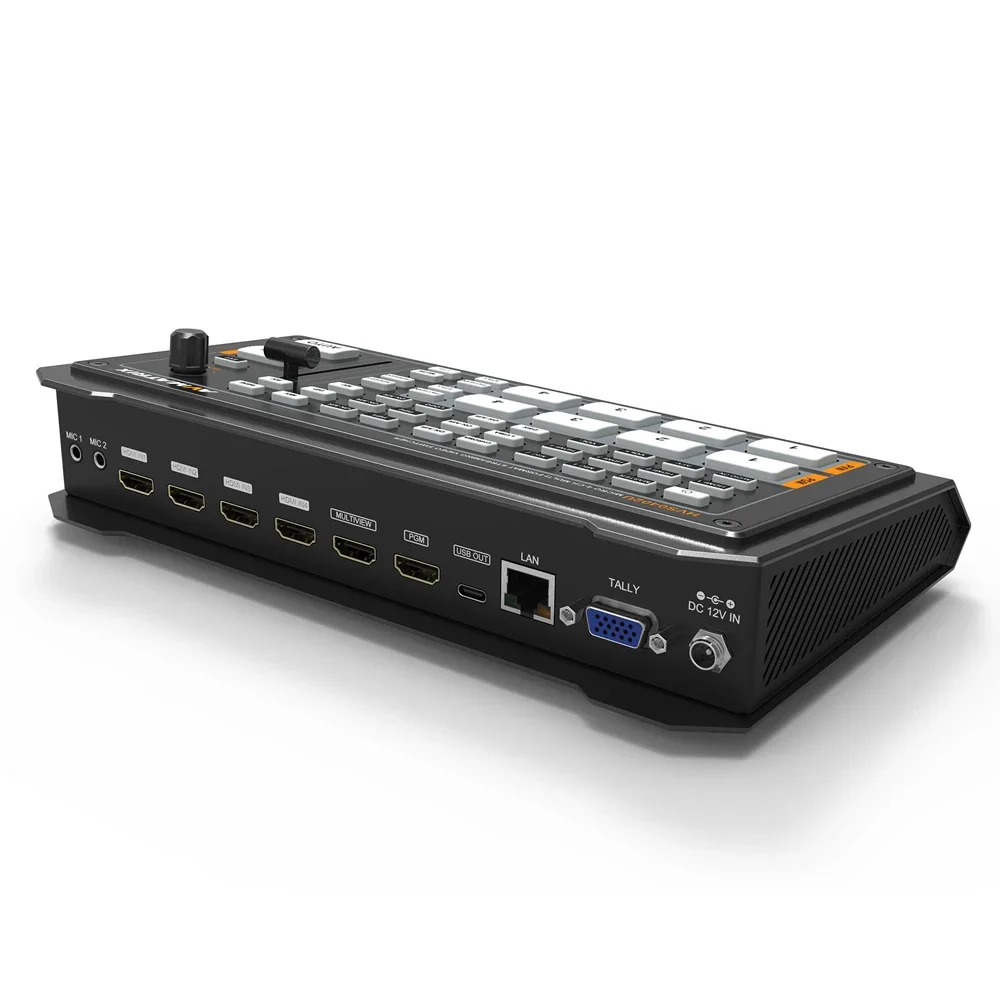 Avmatrix Hvs0402u Live Streaming 4 Kanaals Hdmi Multi-Format Video Switcher Multiview Out Met Luma Key Chroma Key Dsk Logo