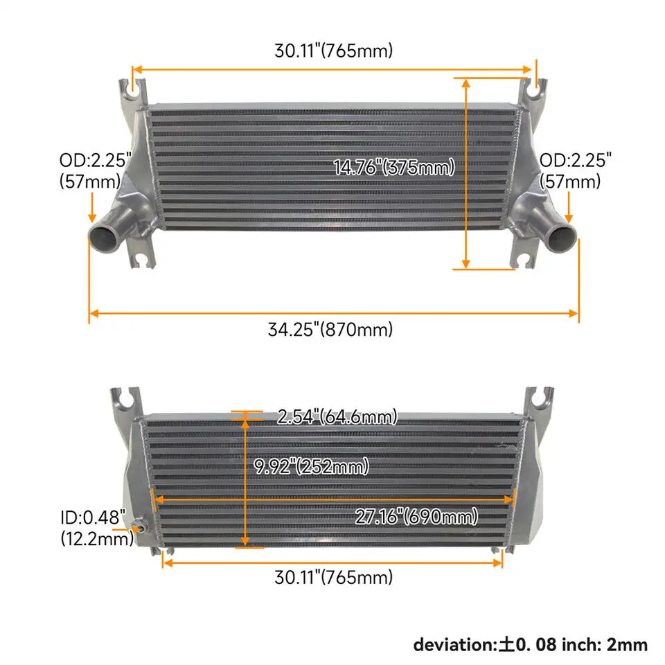 Intercooler per Ford Ranger PX/PX2 e Mazda BT50 BT-50 3.2L 2012+