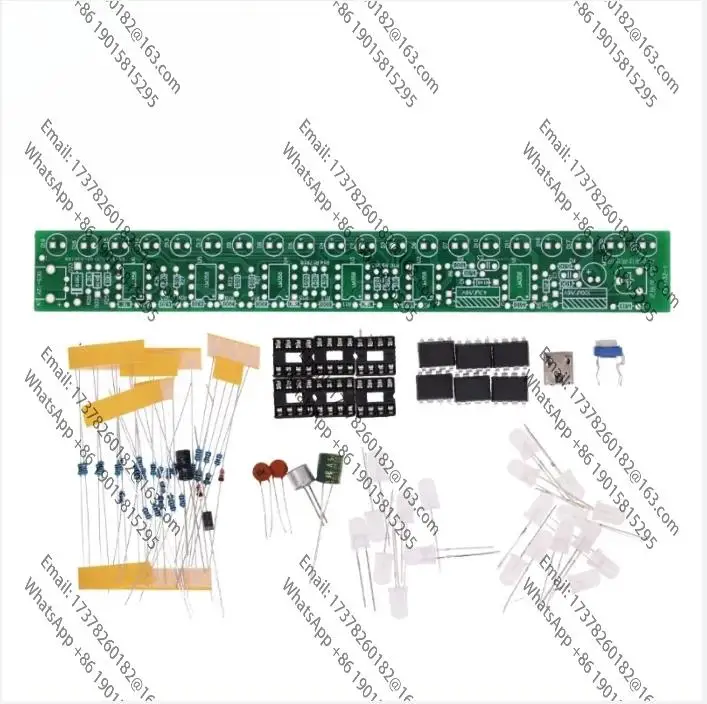 USB Voice Activated Audio Spectrum Light DIY Kit LED Car Volume Level Indicator Music Audio Display Production
