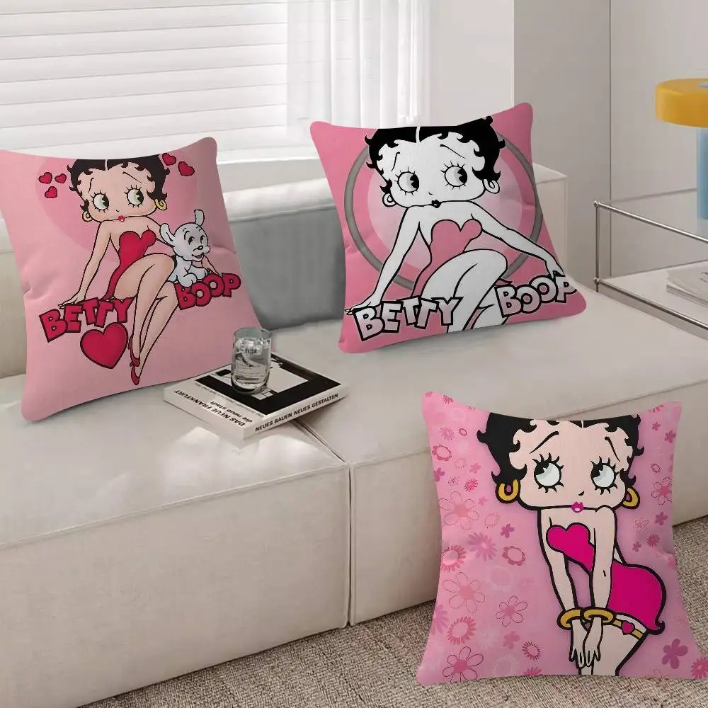 Pretty Cartoon B-Betty B-boop Pillow Gift Home Office Decoration Bedroom Sofa Car Cushion Cover Case 45x45