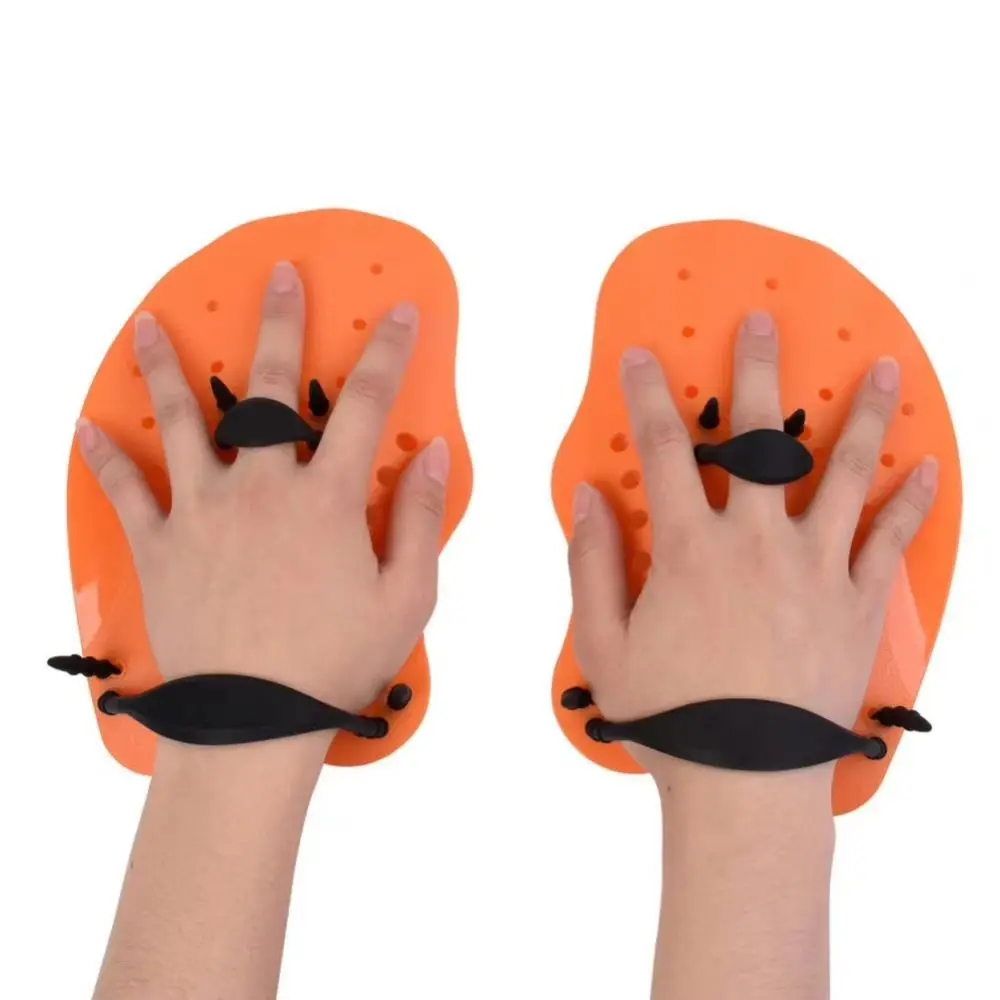 Elastyczne łapki pływackie dla dzieci z regulowanymi otworami odpływowymi, ergonomiczne, wodoodporne, do treningu pływania.