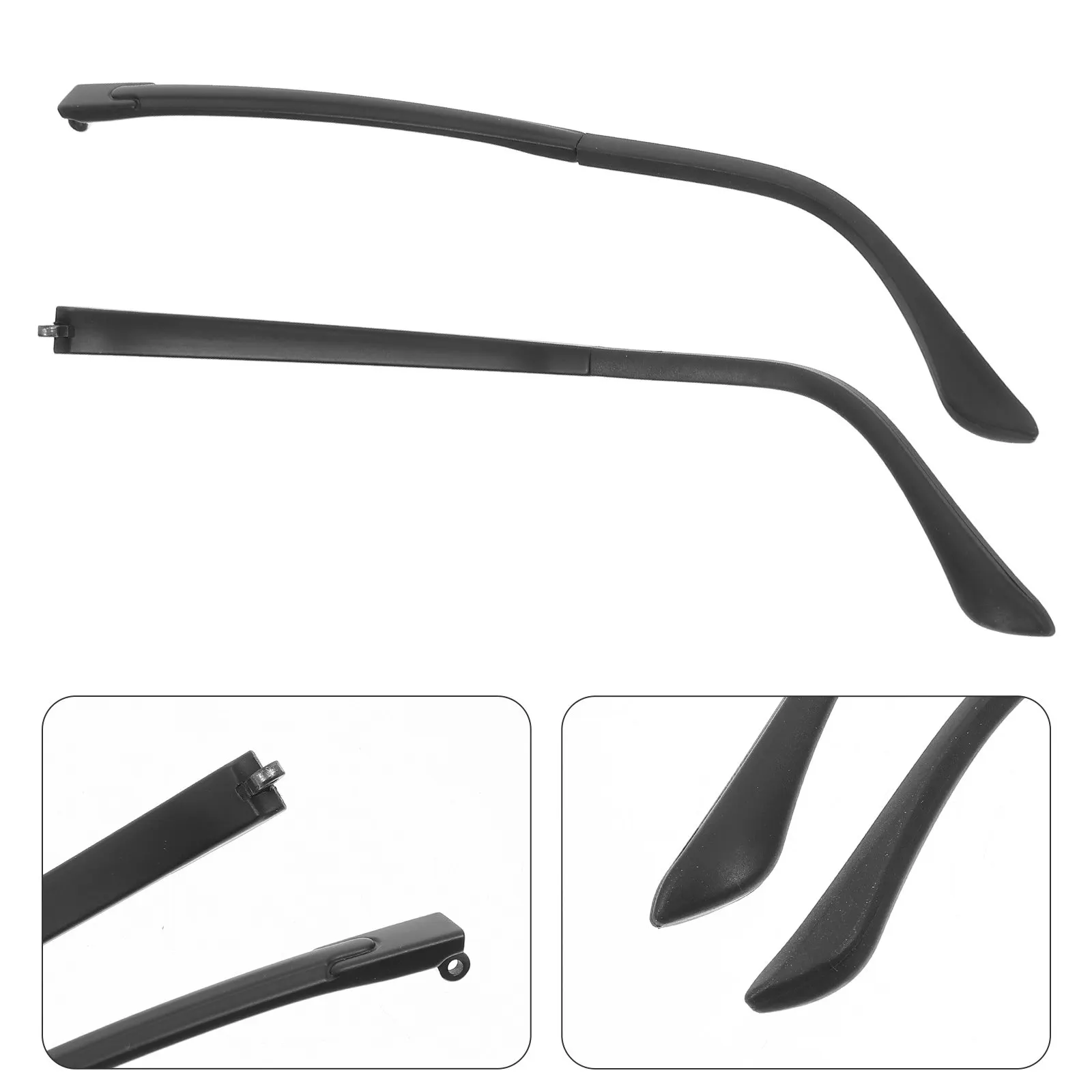 1Pair Glasses Arm Legs Replacement Black Nonslip Lightweight Eyeglasses Temple Legs Sunglasses Arms Replacement Glasses