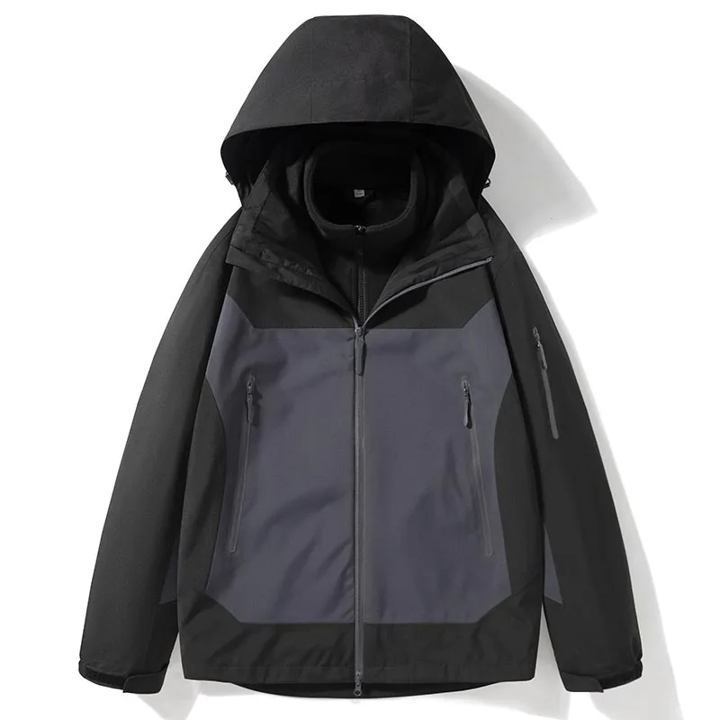 Winter Clothes for Men Hooded Zip-up Men's Cold Jackets Windbreaker Coat Man Winter Clothing Casual Jacket Retro Windbreaker