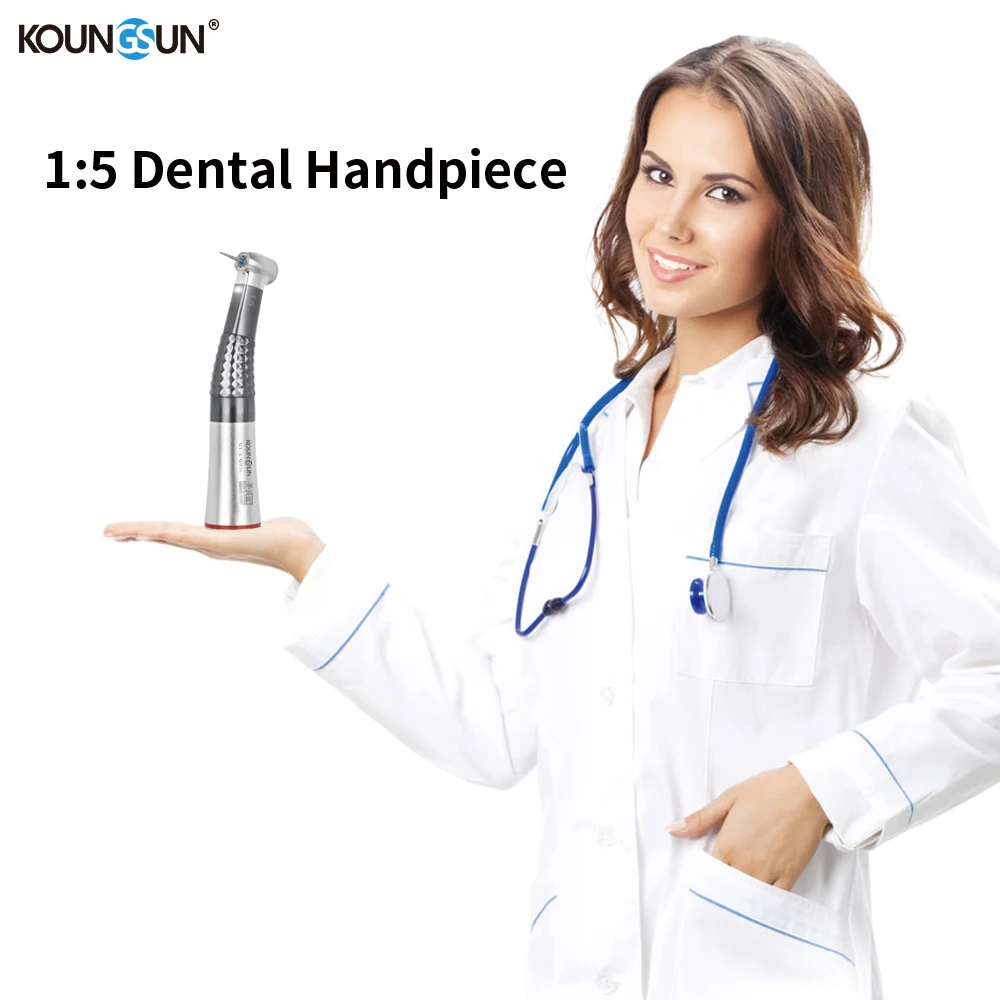 1:5 Increase Speed Contra Angle Low Speed Dental Handpiece Upgrade Design Stainless Steel Surgical Tools For FG burs