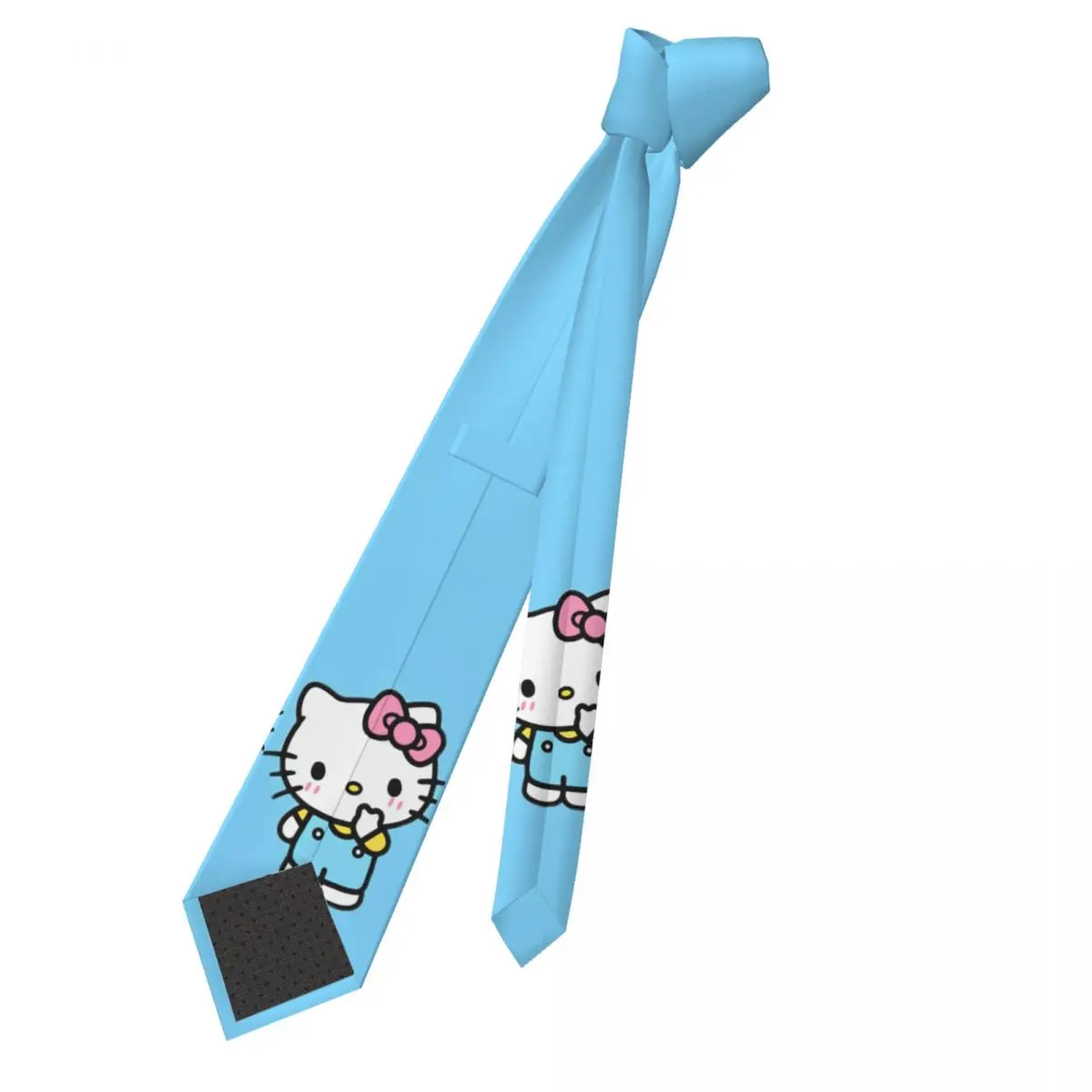 Hello Kitty Cartoon Kawaii Neckties Men Skinny Polyester 8 cm Classic Neck Ties for Mens Daily Wear Cravat Wedding Office